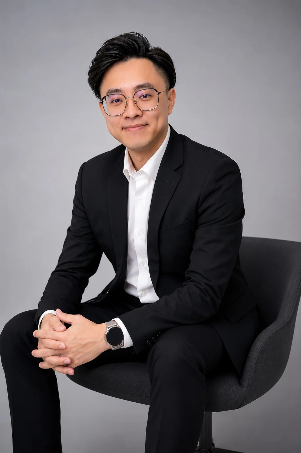 David Lau seated in a professional portrait